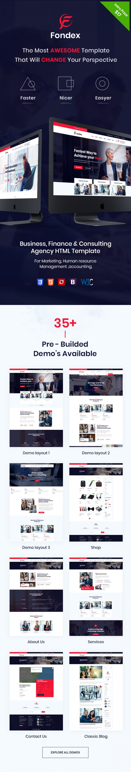 Fondex HTML5 Template