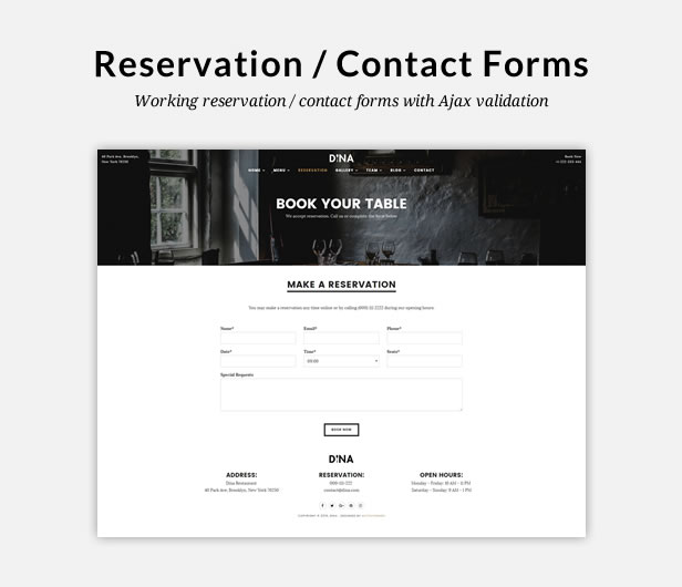 Dina - Restaurant, Bar, Cafe, Food HTML Template - 5