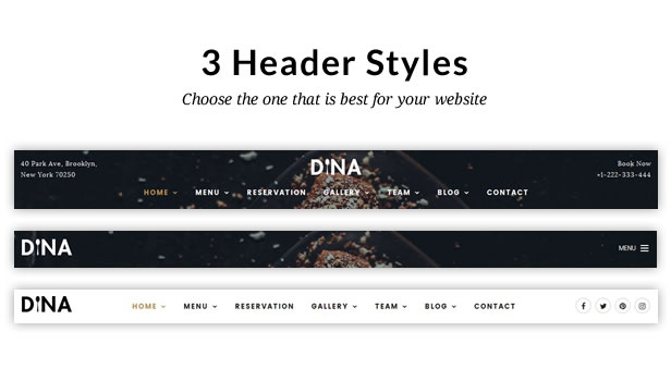 Dina - Restaurant, Bar, Cafe, Food HTML Template - 4